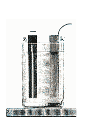 Skizze einer einfachen Batterie